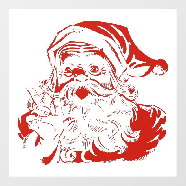 Santa Claus Window Cling (Sheet)