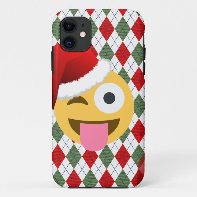 santa claus wink emoji Case-Mate iPhone case (Back)