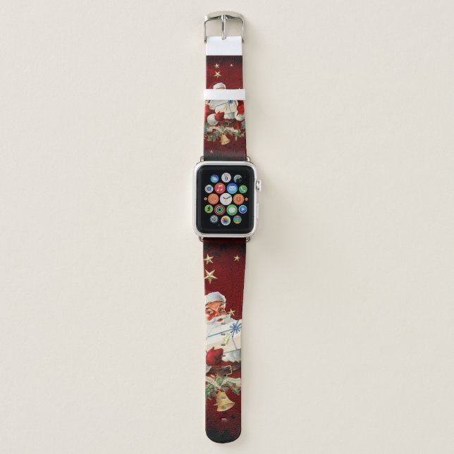 Santa Claus wish you a merry christmas Apple Watch Band (Front)