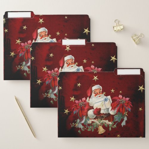 Santa Claus wish you a merry christmas File Folder