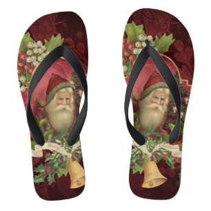 Santa Claus wish you a merry christmas Flip Flops
