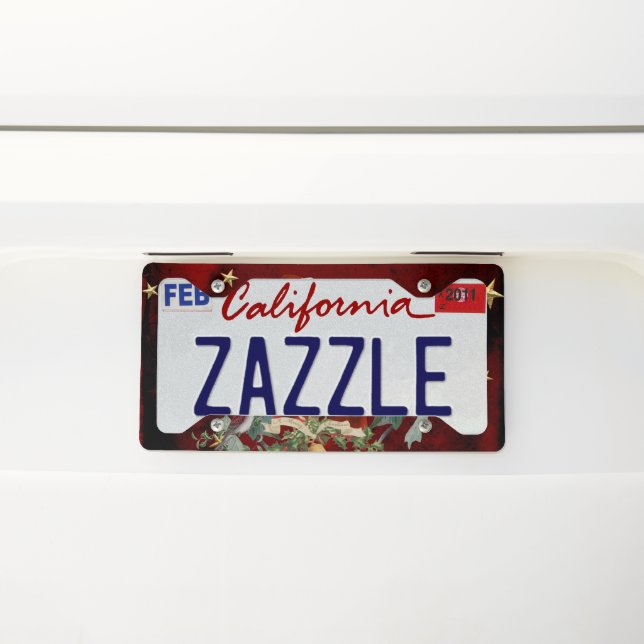 Santa Claus wish you a merry christmas License Plate Frame (On Car)