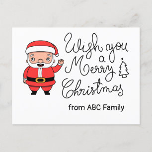 Santa Claus wish you a merry Christmas to Golfer   Holiday Postcard