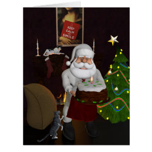 Santa Claus Wishes Happy Birthday Cards