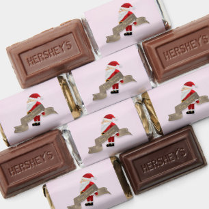 Santa Claus Wishing Merry Christmas Candy Wrapper Hershey's Miniatures