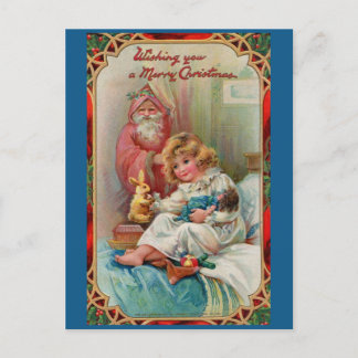 Santa Claus Wishing You a Merry Christmas Postcard