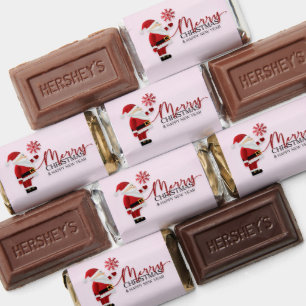 Santa Claus with a Snowflake Candy Wrapper Hershey's Miniatures