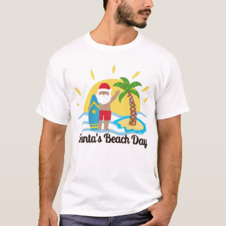 Santa Claus with a Twist – Beach Day T-Shirt