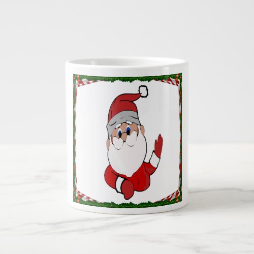 Santa Claus with an Enormous Head Giant Coffee Mug