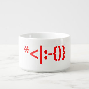 Santa Claus with Beard Christmas Emoticon Bowl