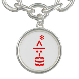 Santa Claus with Beard Christmas Emoticon Bracelet