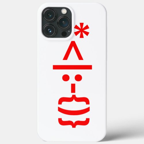 Santa Claus with Beard Christmas Emoticon iPhone 13 Pro Max Case