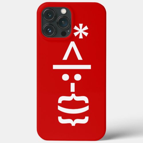 Santa Claus with Beard Christmas Emoticon iPhone 13 Pro Max Case