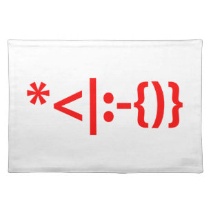 Santa Claus with Beard Christmas Emoticon Cloth Placemat
