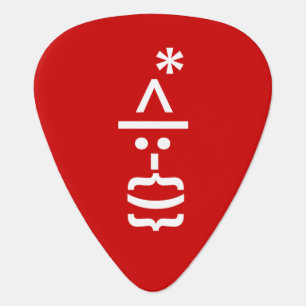 Santa Claus with Beard Christmas Emoticon Guitar Pick
