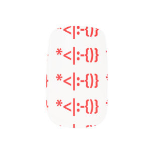 Santa Claus with Beard Christmas Emoticon Minx Nail Wraps