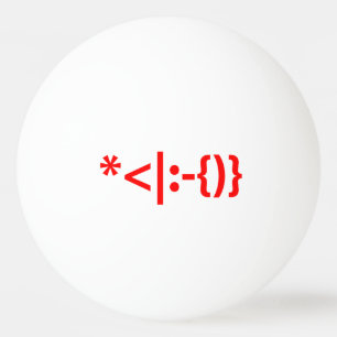 Santa Claus with Beard Christmas Emoticon Ping-Pong Ball