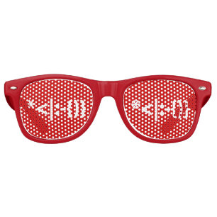 Santa Claus with Beard Christmas Emoticon Retro Sunglasses