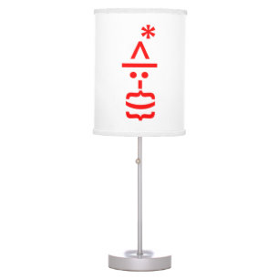 Santa Claus with Beard Christmas Emoticon Table Lamp