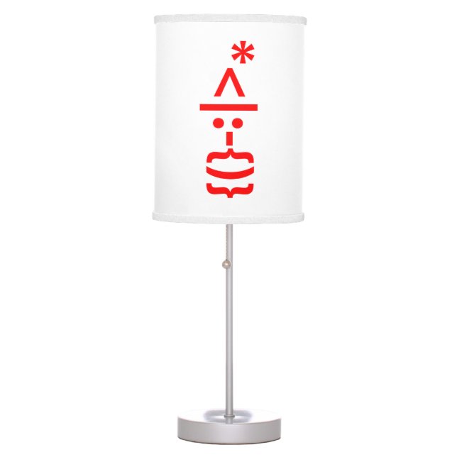 Santa Claus with Beard Christmas Emoticon Table Lamp (Front)