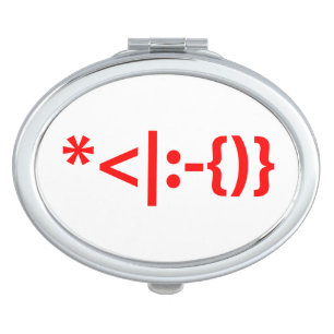 Santa Claus with Beard Christmas Emoticon Vanity Mirror