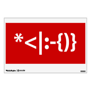Santa Claus with Beard Christmas Emoticon Wall Sticker