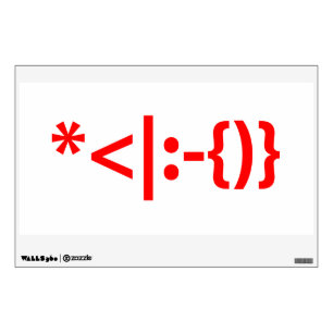 Santa Claus with Beard Christmas Emoticon Wall Sticker