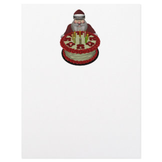 Santa Claus With Birthday Cake