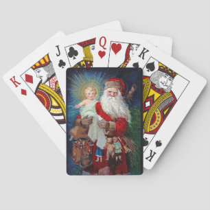 Santa Claus with Christ Child Poker Cards