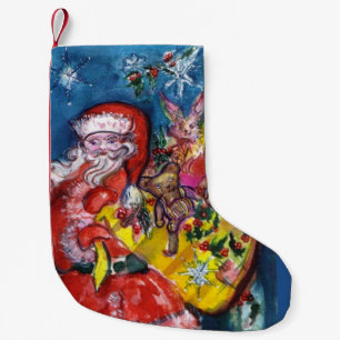 SANTA CLAUS WITH CHRISTMAS GIFT SACK SMALL CHRISTMAS STOCKING