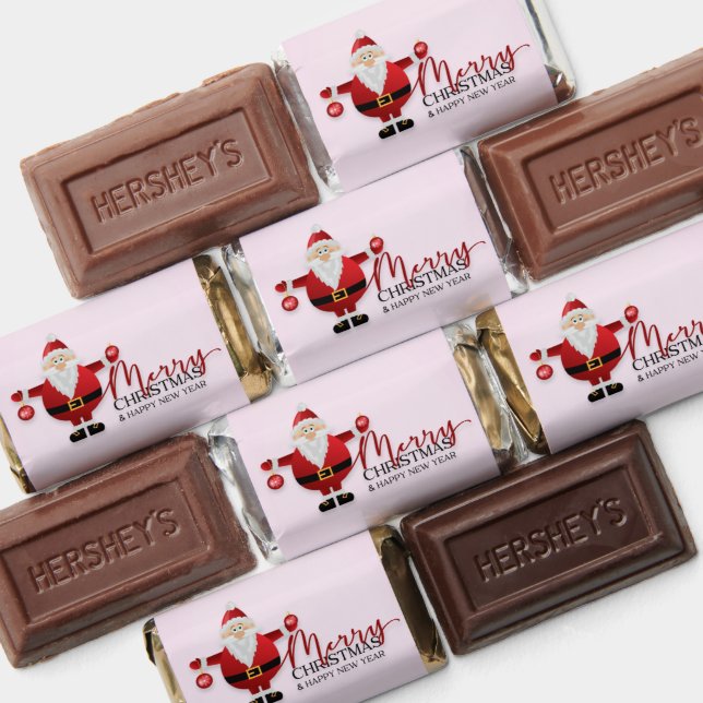 Santa Claus with Christmas Ornaments Candy Wrapper Hershey's Miniatures (Assorted)