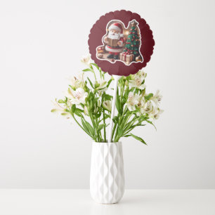 Santa Claus with Christmas Tree in 3D - Balloon