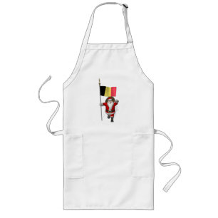 Santa Claus With Ensign Of Belgium Long Apron