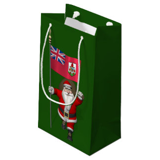 Santa Claus With Ensign Of Bermuda Small Gift Bag