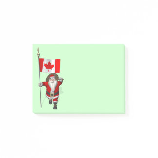 Santa Claus With Ensign Of Canada Post-it Notes