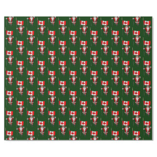 Santa Claus With Ensign Of Canada Wrapping Paper
