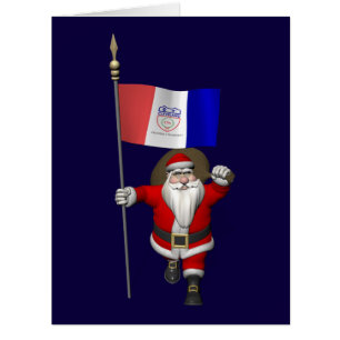 Santa Claus With Ensign Of Cleveland Ohio Cards