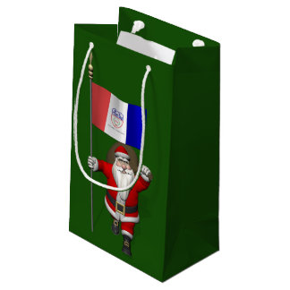 Santa Claus With Ensign Of Cleveland Small Gift Bag