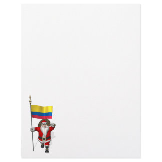 Santa Claus With Ensign Of Colombia