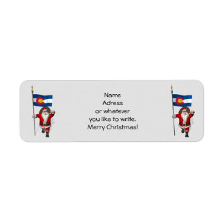 Santa Claus With Ensign Of Colorado Label