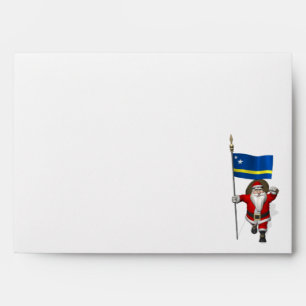 Santa Claus With Ensign Of Curaçao Envelope