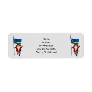 Santa Claus With Ensign Of Curaçao Label