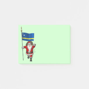 Santa Claus With Ensign Of Curaçao Post-it Notes