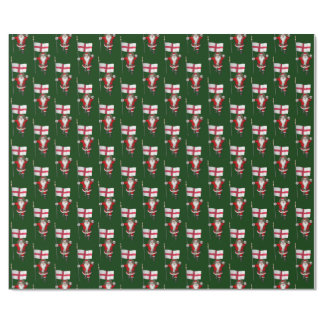 Santa Claus With Ensign Of England Wrapping Paper