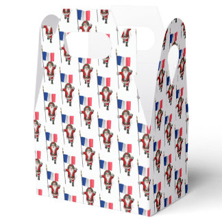 Santa Claus With Ensign Of France Favor Boxes