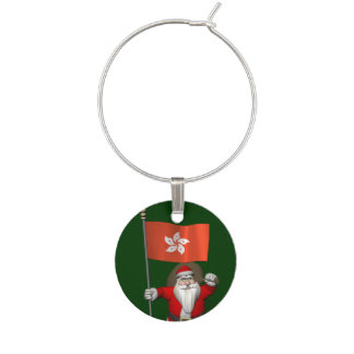 Santa Claus With Ensign Of Hong Kong Wine Charm