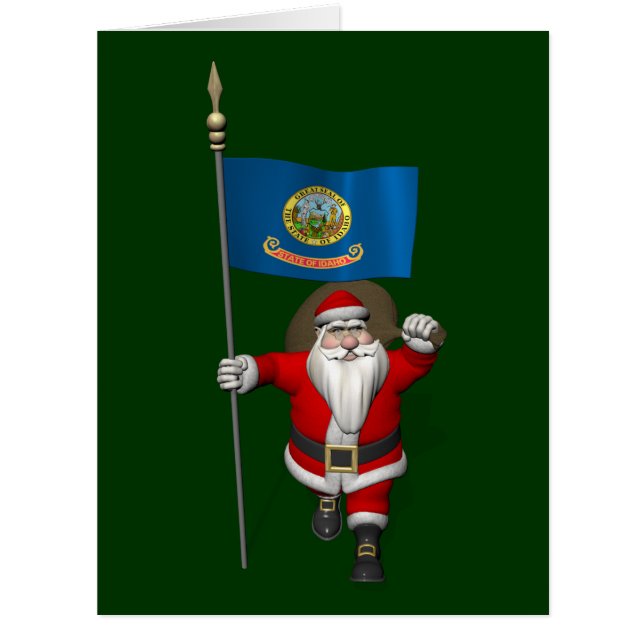 Santa Claus With Ensign Of  Idaho (Front)