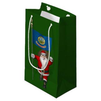 Santa Claus With Ensign Of  Idaho Small Gift Bag