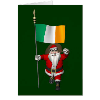 Santa Claus With Ensign Of Ireland