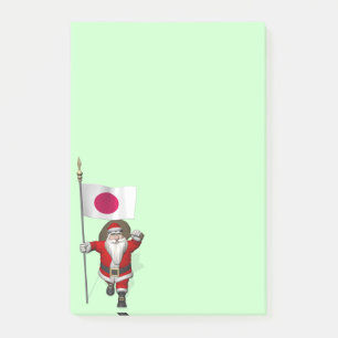 Santa Claus With Ensign Of Japan Post-it Notes